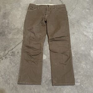 Kuhl Rydr Brown Canvas Pants Vintage Patina‎ Dye Mens Size 40x32 Outdoor Hiking